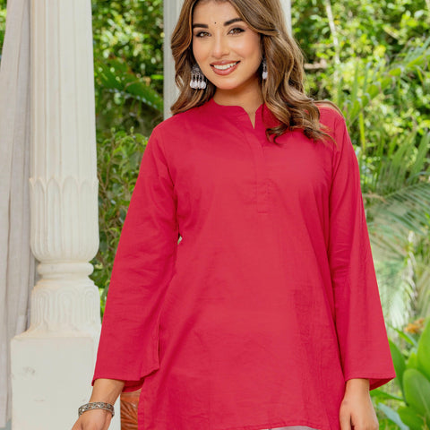 Women Red & White Cherry Print Cotton Farshi Salwar Set